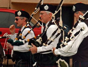 Members of the North Texas Caledonian Pipes and Drums